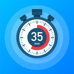 35 minutes stopwatch icon vector