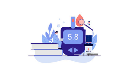 Glucose meter diabetes blood Royalty Free Vector Image