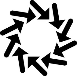 circular radial arrow for centrifuge twist cycle vector image