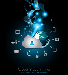 cloud computing concept background vector image