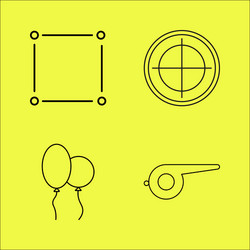 Essential linear icon set vector