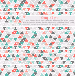 Geometric Triangle Pattern Background vector image