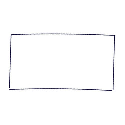hand drawn rectangular frame with rough brush vector image