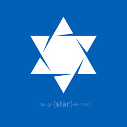 star of david abstract design element vector