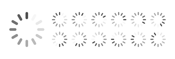 circular loading buffering icons vector image