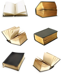 Collection of Open Books vector image
