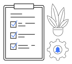 digital checklist with completed tasks vector image