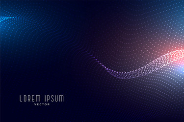 digital technology particle wave abstract vector image