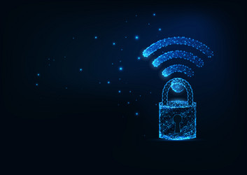 futuristic secure wireless internet connection vector image