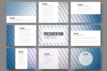 set of 9 templates for presentation slides vector