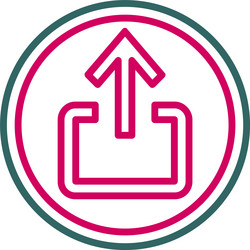 upload arrow icon design vector image