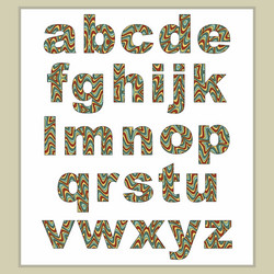 abstract alphabet with distortion effect vector image