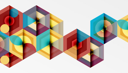 abstract geometric pattern hexagonal shapes vector image