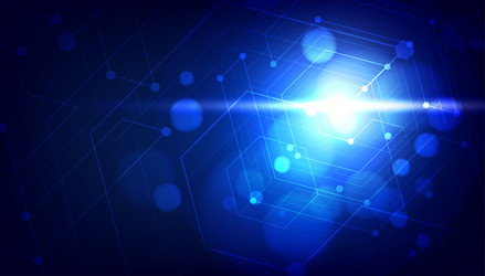 abstract lines and dots connect background vector image