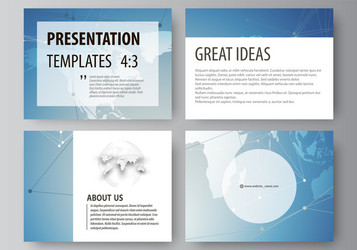 Abstract Science Presentation Slides vector image
