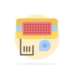 adapter connection data input abstract circle vector image