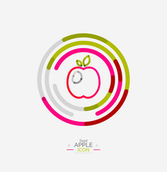 apple logo concept stamp vector