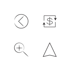 Commerce linear icons set simple outline vector