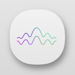 fluid wave app icon uiux user interface flowing vector image