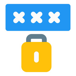 password used for encrypting software vector image
