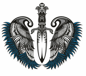 sword with wings Vector Image