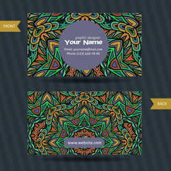 templates set business card vector