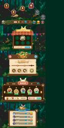 complete set of level button game ui pop-up icon vector image