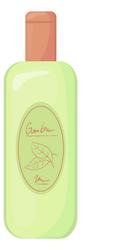 Green cosmetic bottle icon cartoon lotion vector