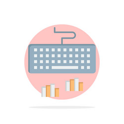 keyboard interface type typing abstract circle vector image