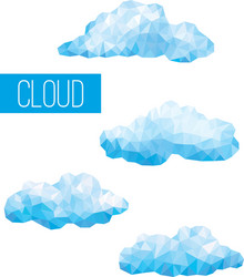 Low Poly Cloudscape - Triangular Clouds vector image