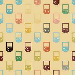 seamless background with game consoles vector image