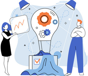 team solving complex problems teamwork vector image