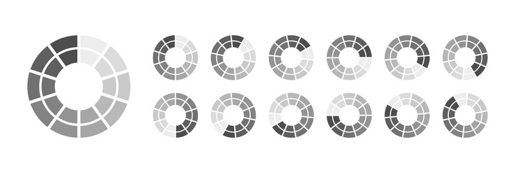circular loading buffering icons vector image