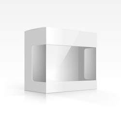 White Empty Box with Window vector image