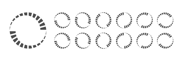 circular loading buffering icons vector image