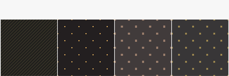 collection of seamless geometric simple patterns vector image