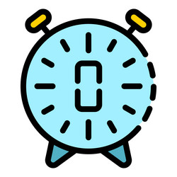 digital timer icon color outline vector image
