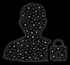 flare mesh wire frame user lock with spots vector image