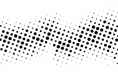 halftone rhythm wave circle dots pattern vector image