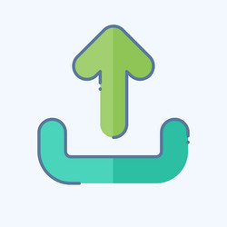 icon upload related to button download symbol vector image