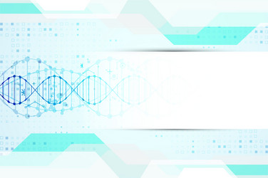 Science template dna molecules background vector