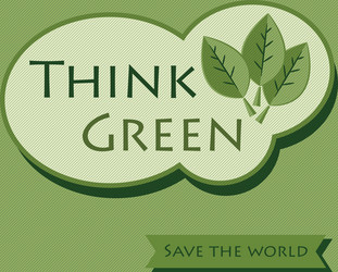 think green message icon on pattern background vector image