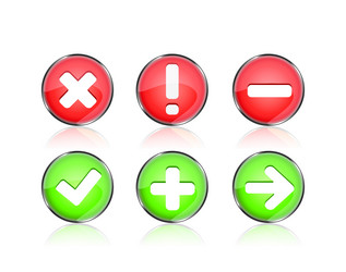 Web icon buttons of validation vector