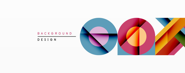 abstract geometric design features overlapping vector image