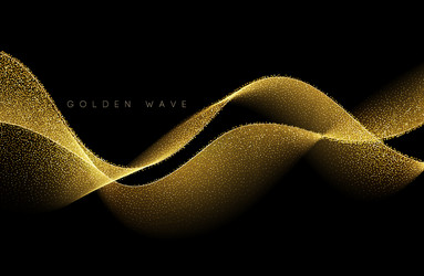 abstract shiny color gold wave design element vector