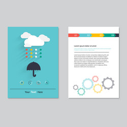 Brochure template design abstract backgroundsflat vector