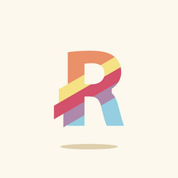 paper cut letter realistic 3d multi layers vector image