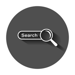 Search bar ui element icon in flat style vector