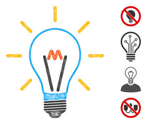 invent bulb web mesh vector image