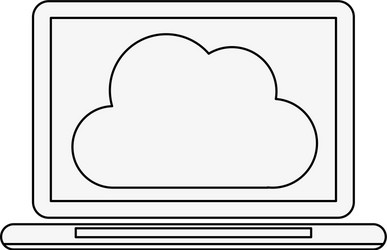 laptop with blank screen icon image vector image